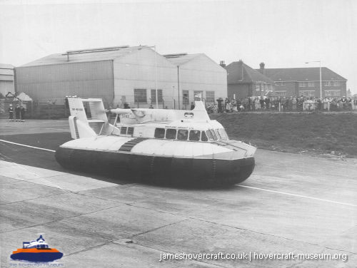 SRN5 with Westland -  (credit: The <a href='http://www.hovercraft-museum.org/' target='_blank'>Hovercraft Museum Trust</a>).